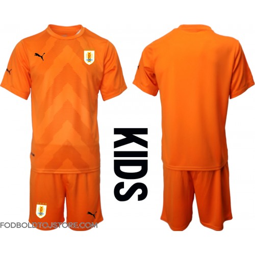 Uruguay Målmand Udebanesæt Børn VM 2022 Kortærmet (+ Korte bukser)